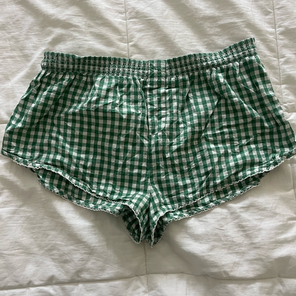 Anthropology Gingham Shorts